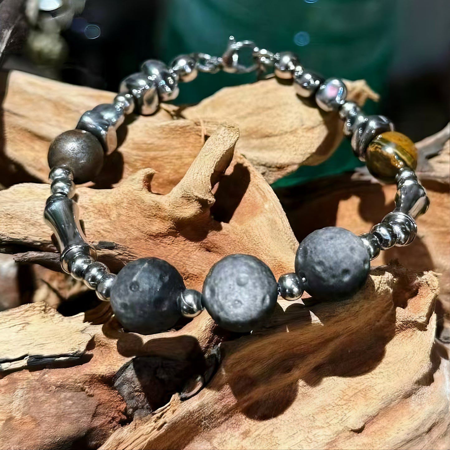 Obsidian Crystal Bracelet-Shadowforge