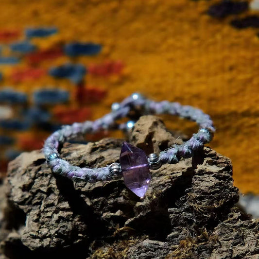 handmadeamethystsilkbraidedbracelebraceletowoman